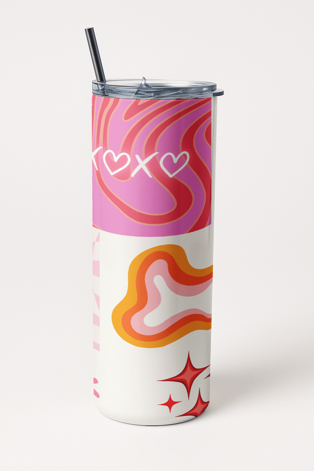 XoXo Color Crush Aesthetic Tumbler Bottle with Straw