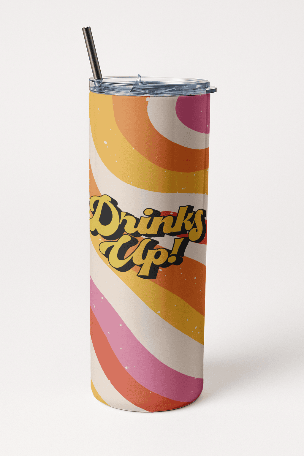 Groovy Power Sip Tumbler Bottle with Straw