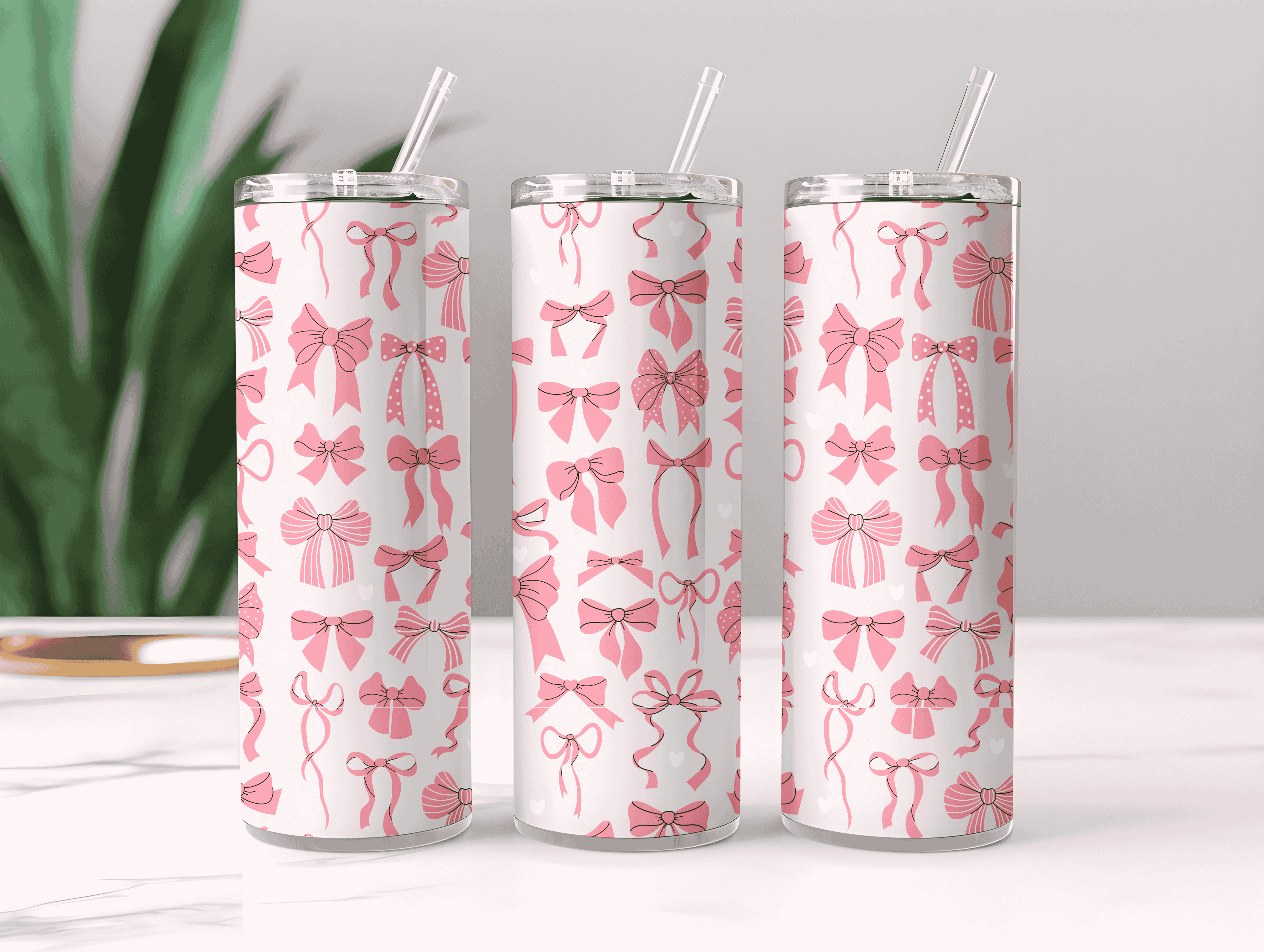 I'm Just a Girl Bow Tumbler Bottle with Straw