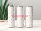 Emotional Support Cute Aesthetic Tumbler Bottle with Straw