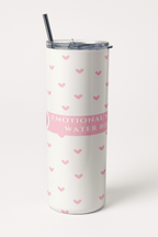 Emotional Support Cute Aesthetic Tumbler Bottle with Straw