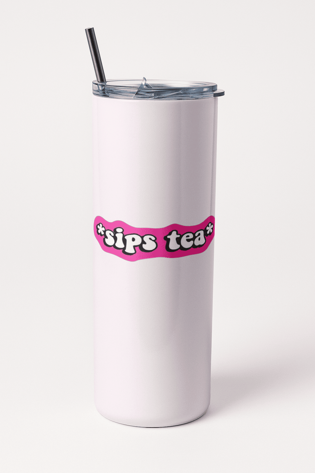 Trendy Pink Girly Sips Tumbler Bottle with Straw