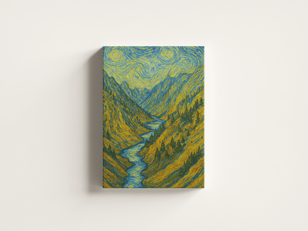 View of The Valley Premium Canvas Art Print