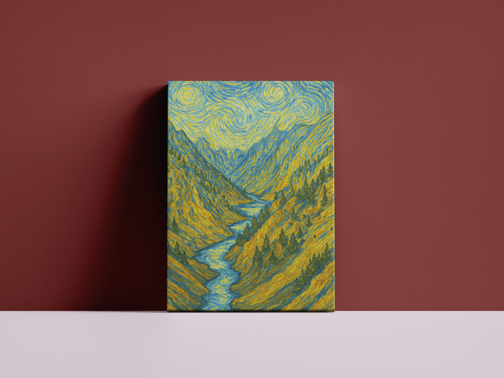 View of The Valley Premium Canvas Art Print