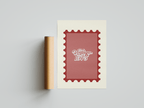 Maroon Vintage Poster