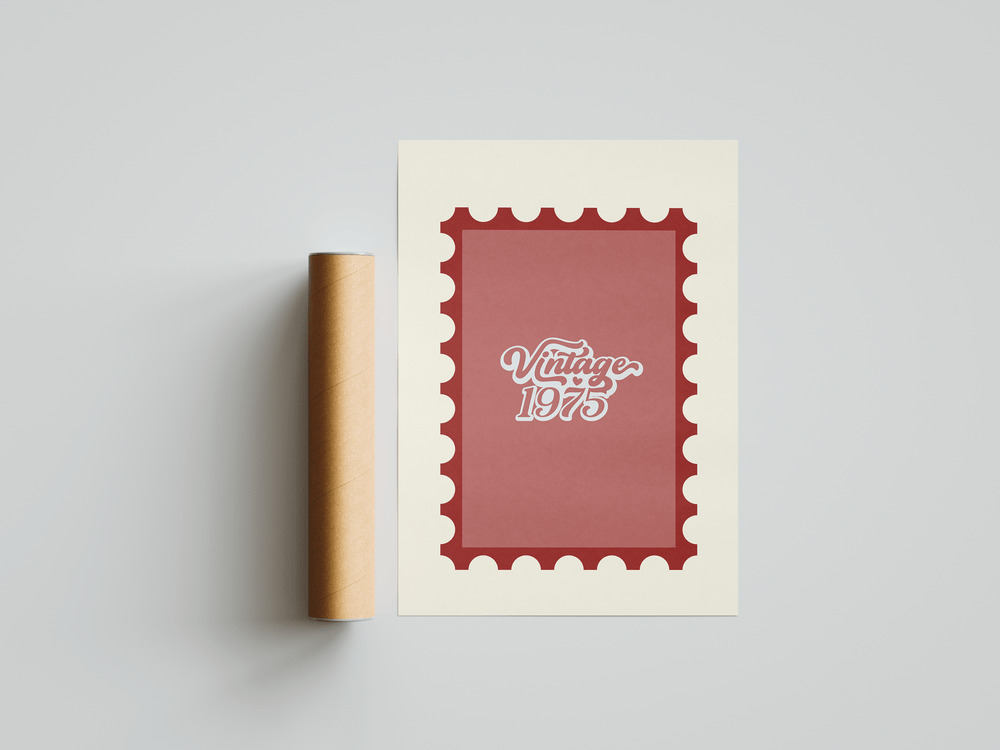 Maroon Vintage Poster
