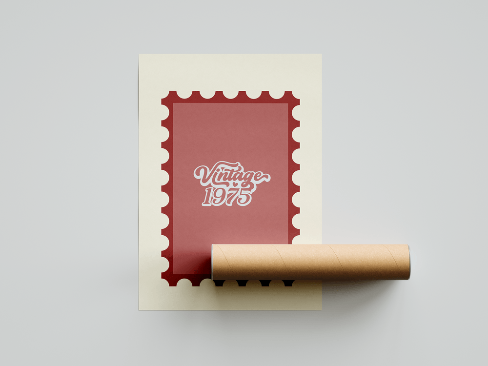 Maroon Vintage Poster