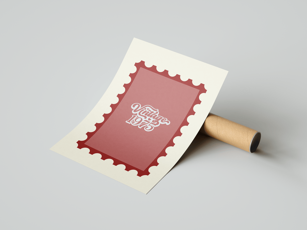Maroon Vintage Poster