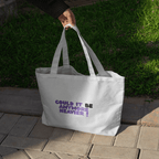 Be Anymore Heavier Large Tote Bag 100% Cotton with Zipper