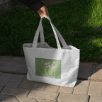 Pastel Tulip Aesthetic Large Tote Bag 100% Cotton with Zipper