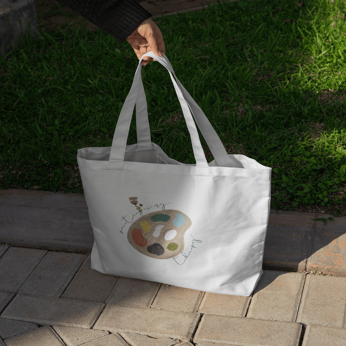 Art Therapy Large Tote Bag 100% Cotton