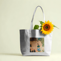 Aquatic Art Aesthetic Large Tote Bag 100% Cotton with Zipper