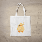 Kawai Duck Tote Bag 100% Cotton with Zipper