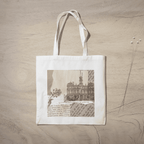 Light Academia Aesthetic Tote Bag 100% Cotton with Zipper