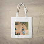 Aquatic Art Aesthetic Tote Bag 100% Cotton with Zipper