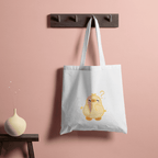 Kawai Duck Tote Bag 100% Cotton with Zipper