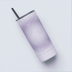 Purple Aura Butterfly Print Tumbler Bottle