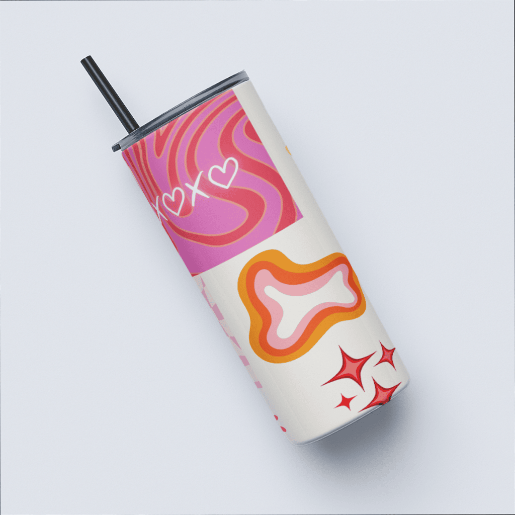 XoXo Color Crush Aesthetic Tumbler Bottle with Straw