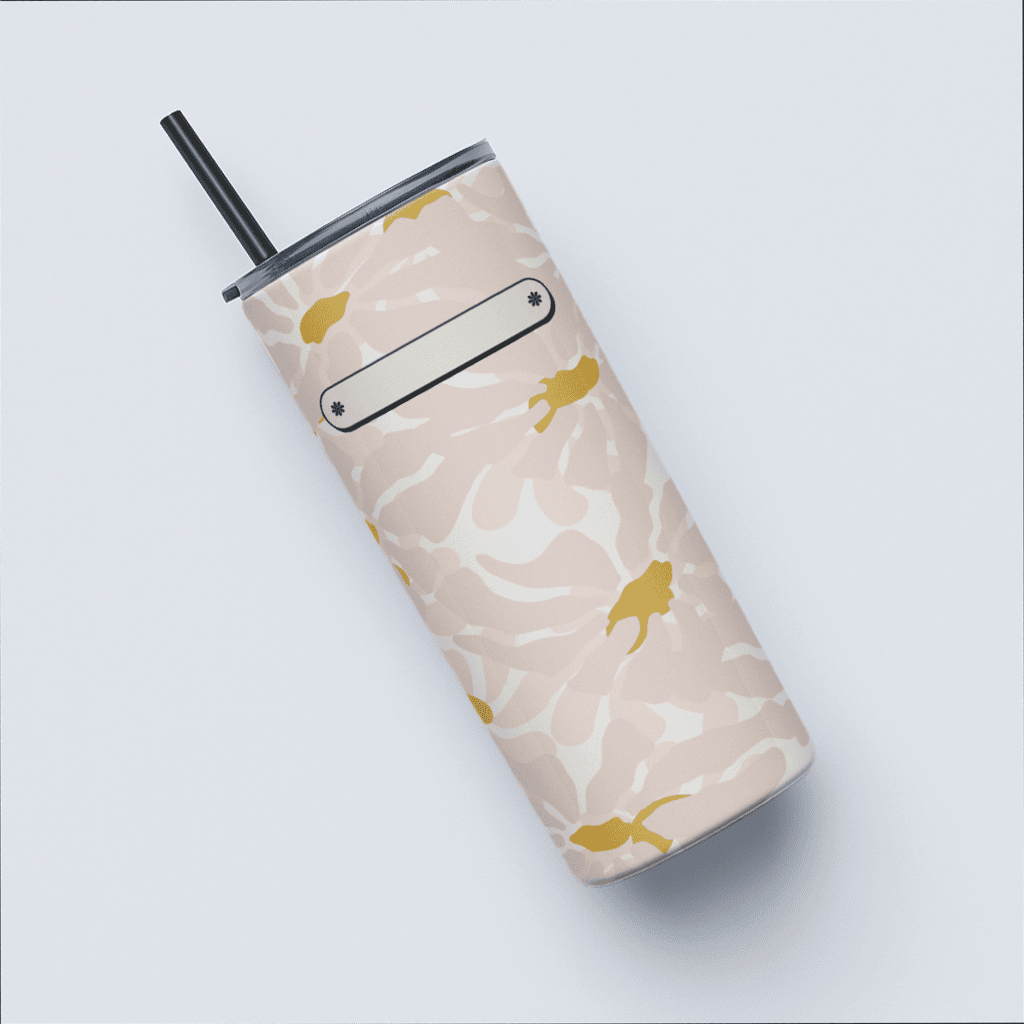 Petal Aesthetic Tumbler Bottle with Straw