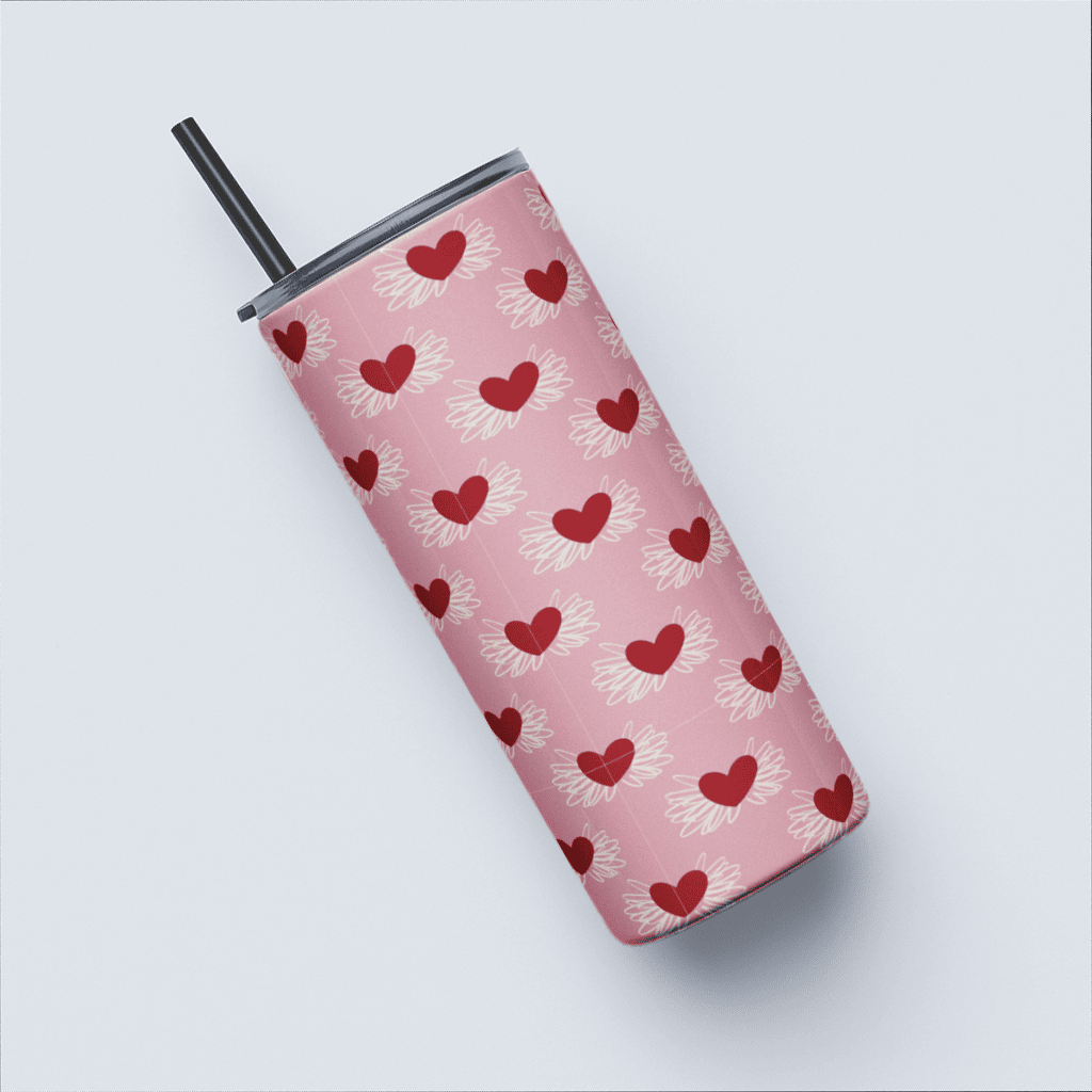 Cupid Pop Aesthetic Tumbler Bottle with Straw