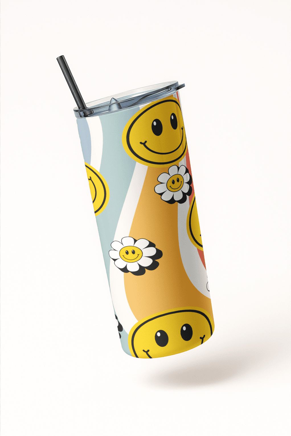 Cool Smiley Sip Tumbler Bottle with Straw