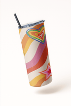 Groovy Power Sip Tumbler Bottle with Straw