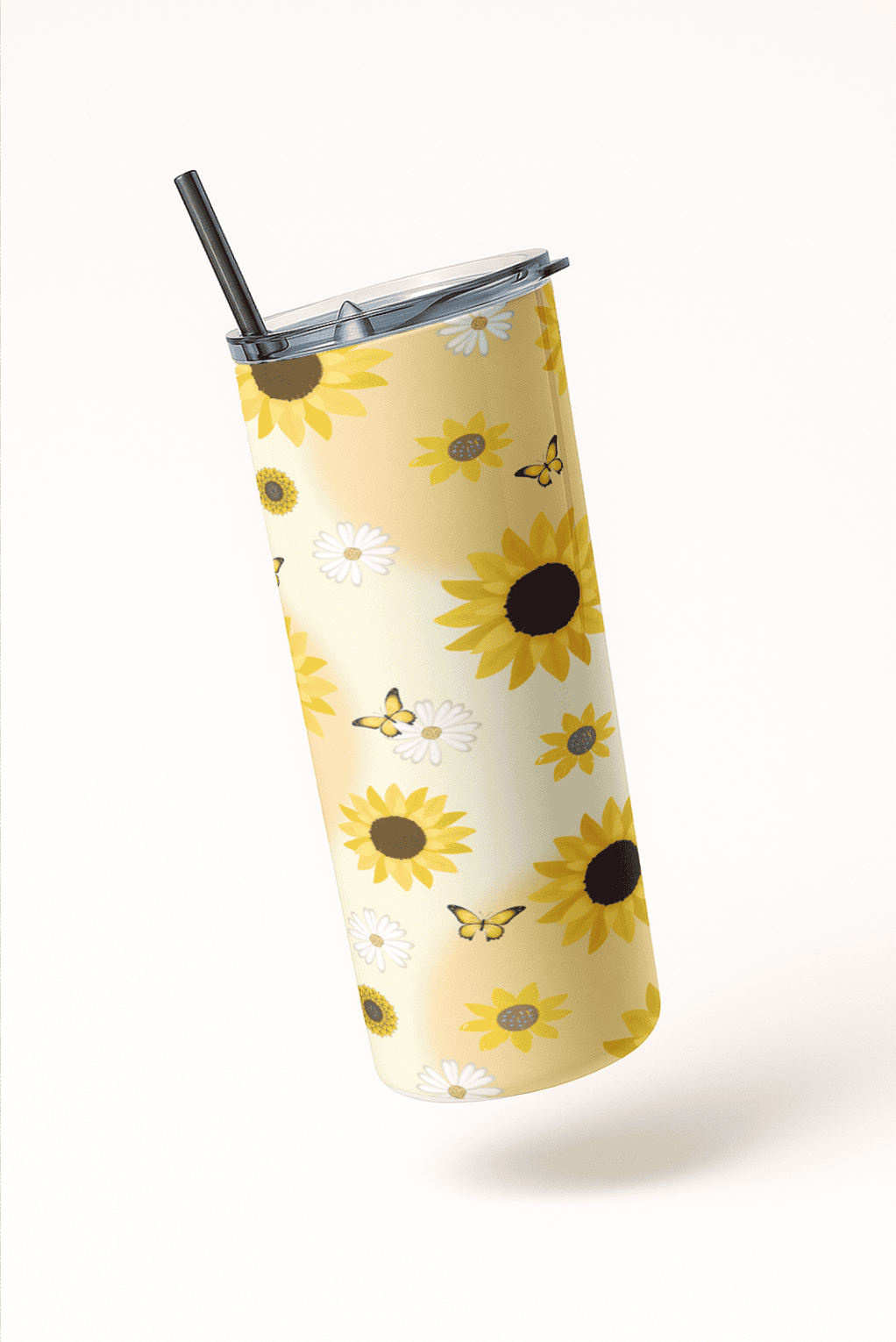 Sunflower Breeze Tumbler Bottle with Straw