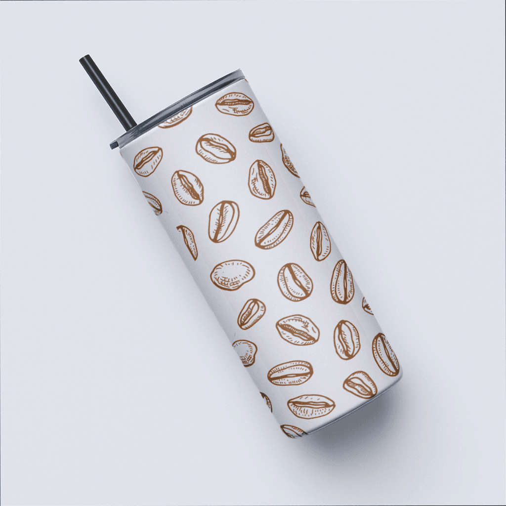 Aesthetic Coffeeholic Tumbler Bottle with Straw