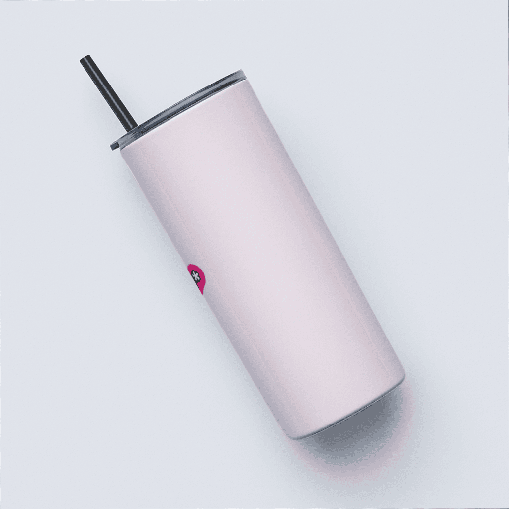 Trendy Pink Girly Sips Tumbler Bottle with Straw