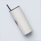 Mini Maroon Heart Tumbler Bottle with Straw