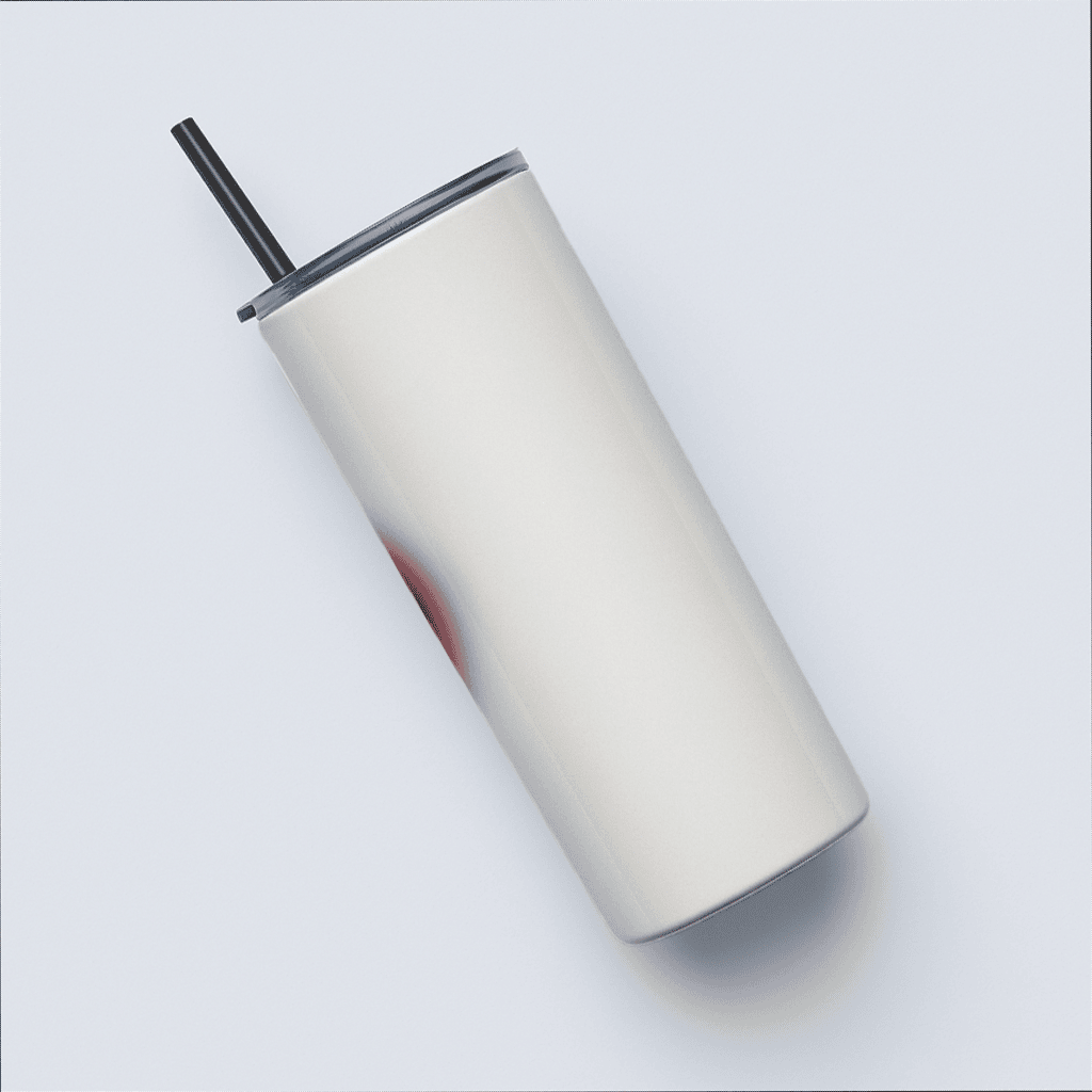 Mini Maroon Heart Tumbler Bottle with Straw