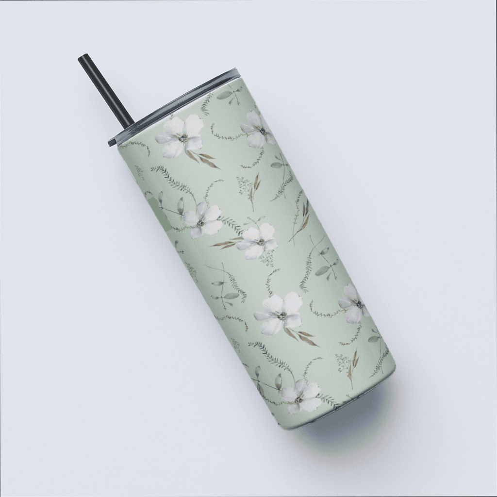 High on H2O Floral Print Tumbler Bottle with Straw