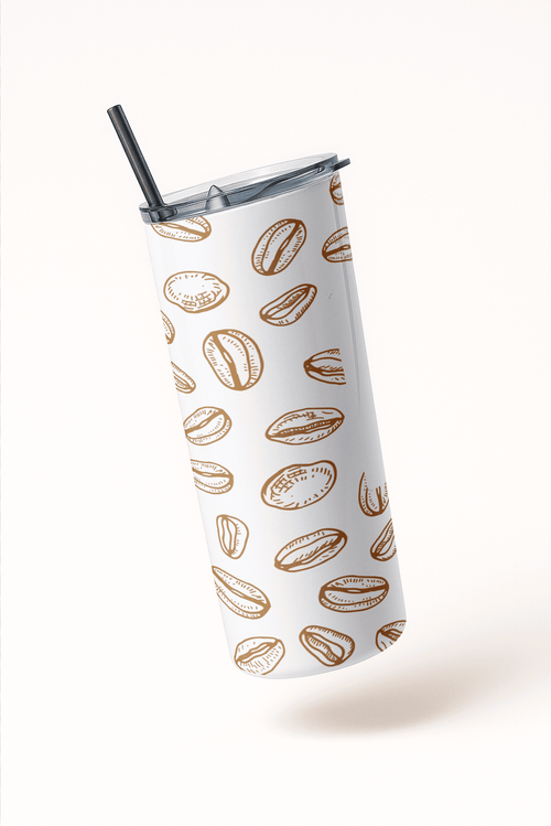 Aesthetic Coffeeholic Tumbler Bottle with Straw