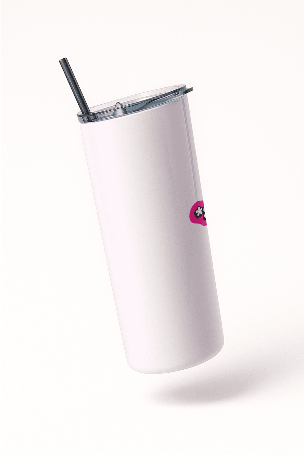 Trendy Pink Girly Sips Tumbler Bottle with Straw